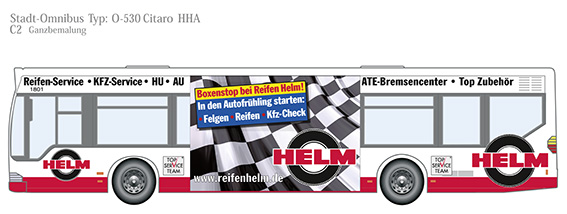 Reifen-Helm-Bus-Boxenstop